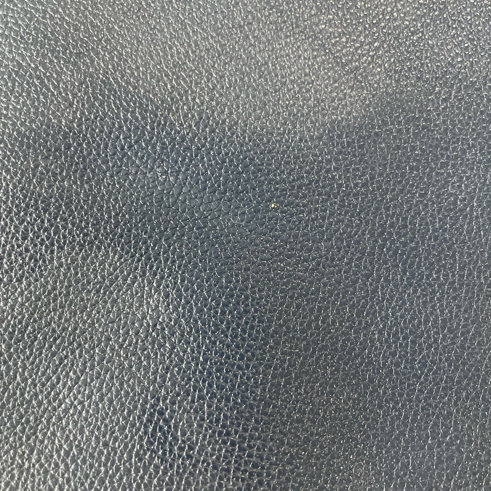 Mark & Graham blue leather zip top pouch mono - Picture 6 of 9